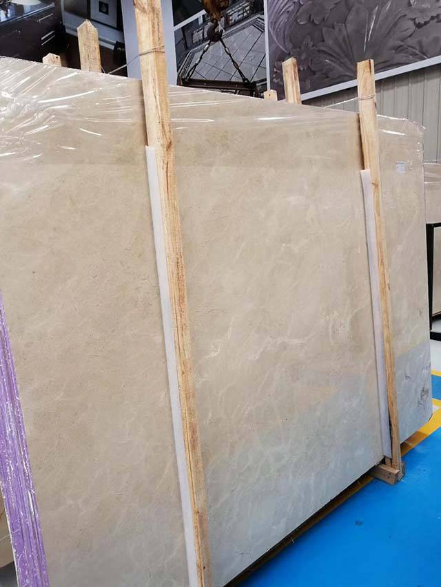 Spain Cream Marfil Beige Yellow Marble Slab Tile for Wall Floor Decoration