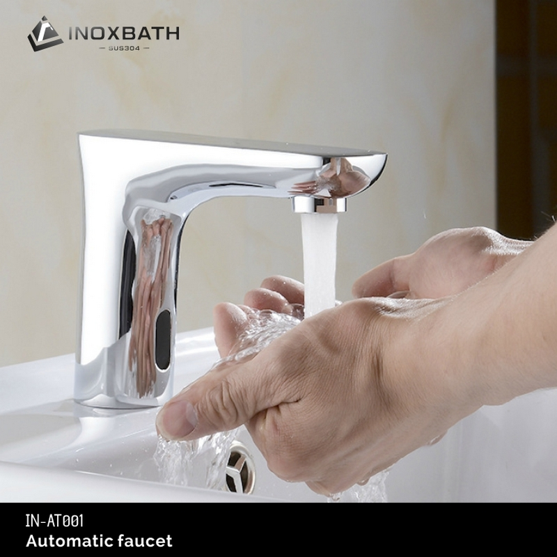 Automatic Touchless Bathroom Sense Water Faucets 304 Stainless Steel Automatic Water Tap