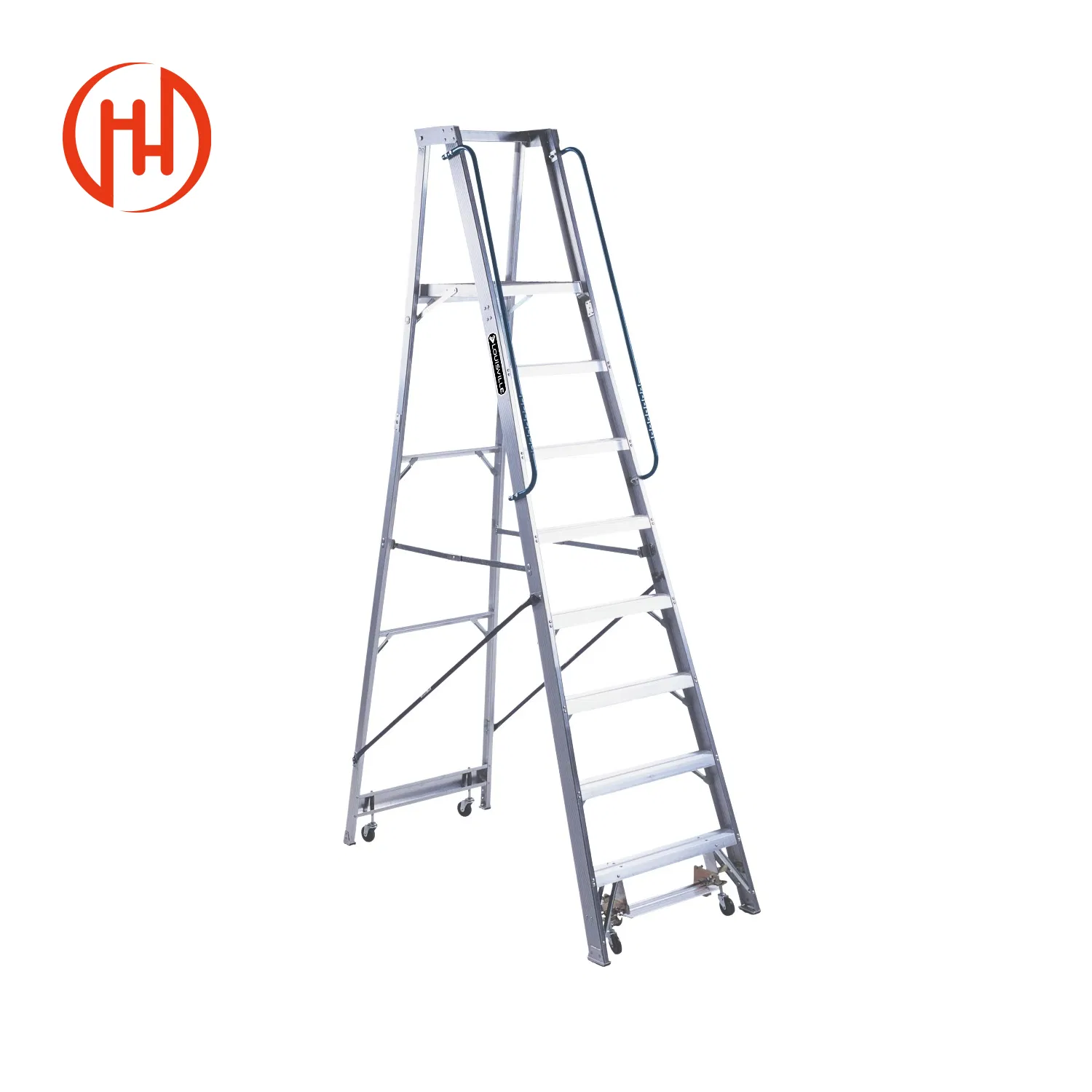 Safety Removable Shelf Aluminum Telescopic Ladders Folding Multipurpose Aluminum Step Ladder