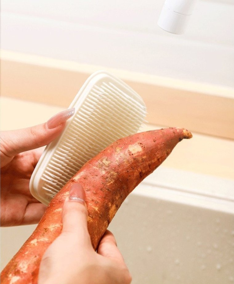 Flexible Household Cleaning Brush for Fruit and Vegetable Washing