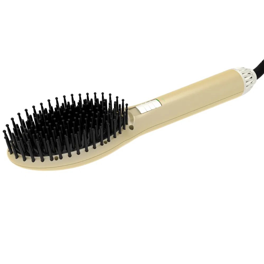 Beauty Items Ceramic Coated Hair Brush Straightener (Q18)
