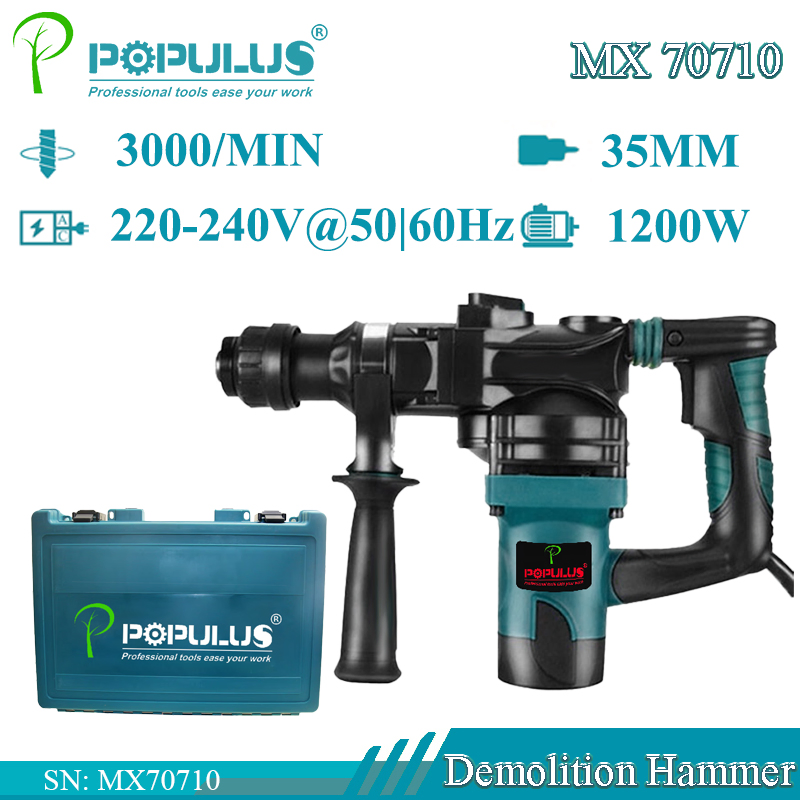 Отбойный молоток Populus 0810, 1200Вт, для демонтажа