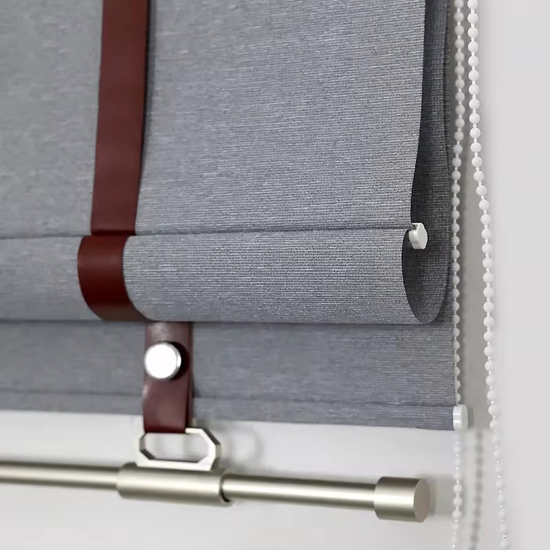 Modern 100% Polyester Cordless System Shade Electric Wireless Automatic Roman Blind