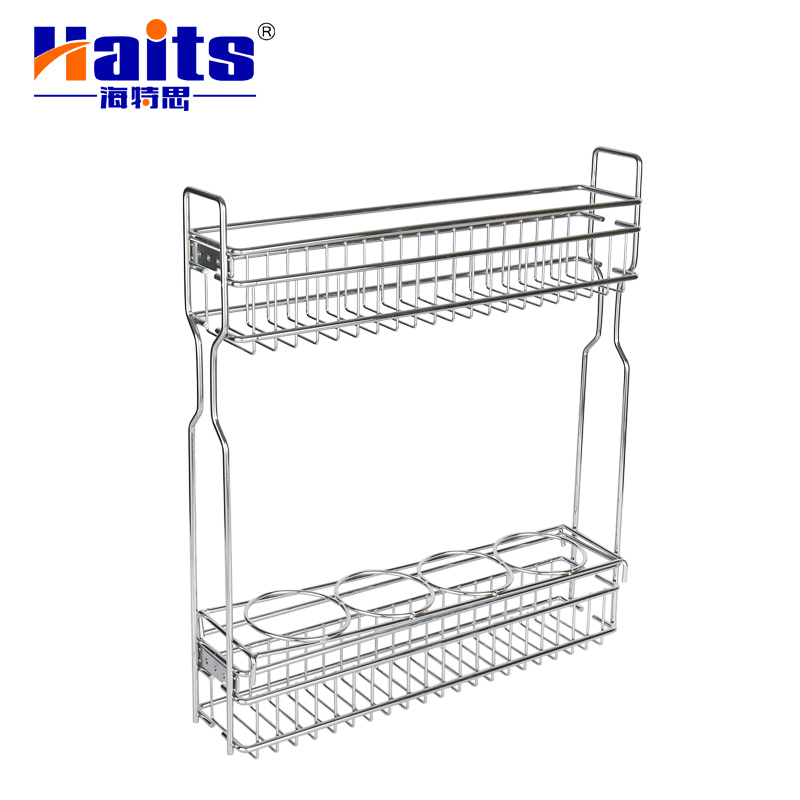 Выдвижная корзина для кухни 2-х ярусная с доводчиком