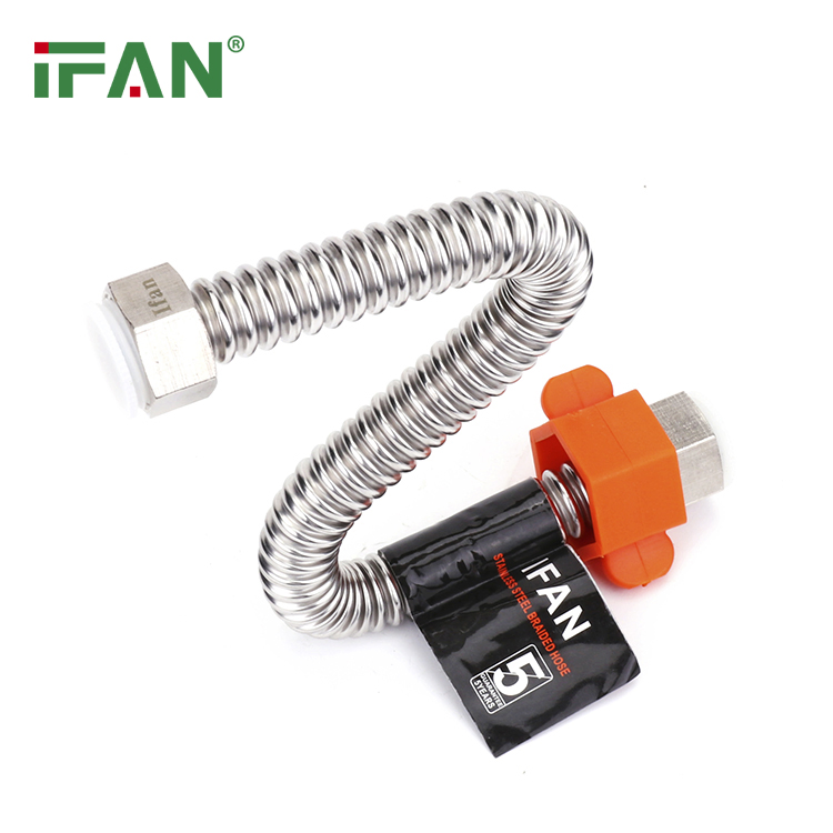 Ifan High Pressure 30-60cm Stainless Steel Braided Hose Flexible ASTM A312 Hose Braided