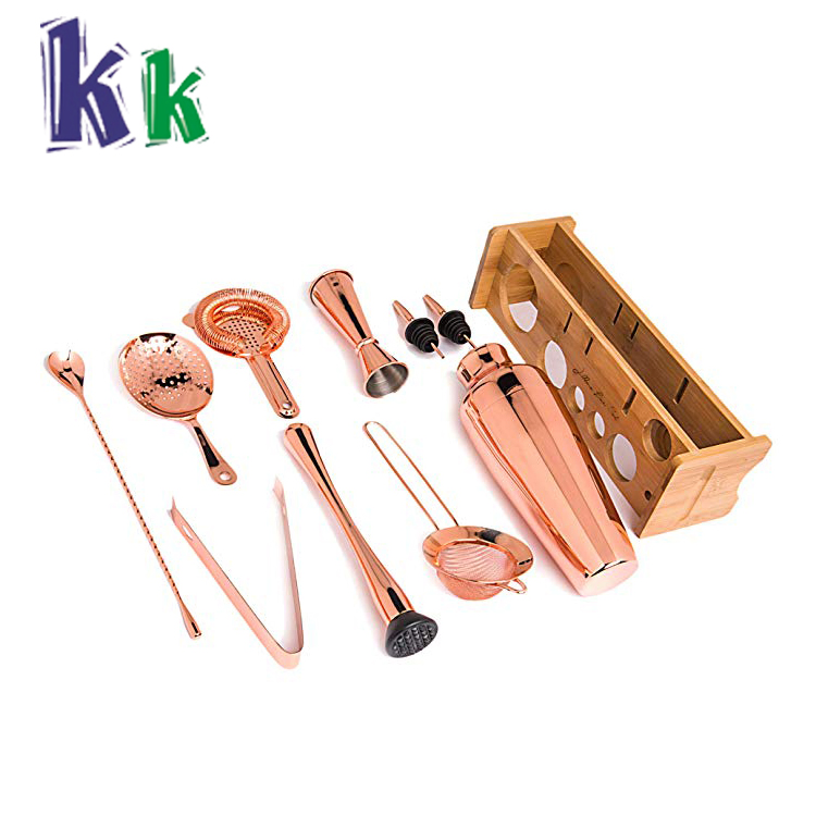 Набор барных шейкеров из нержавеющей стали с медным покрытием