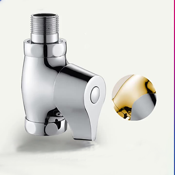 Manufacturer Direct Easy Installation Brass Hand-Press Delay Valve for Bathroom Use Time-Delay Flush Valve