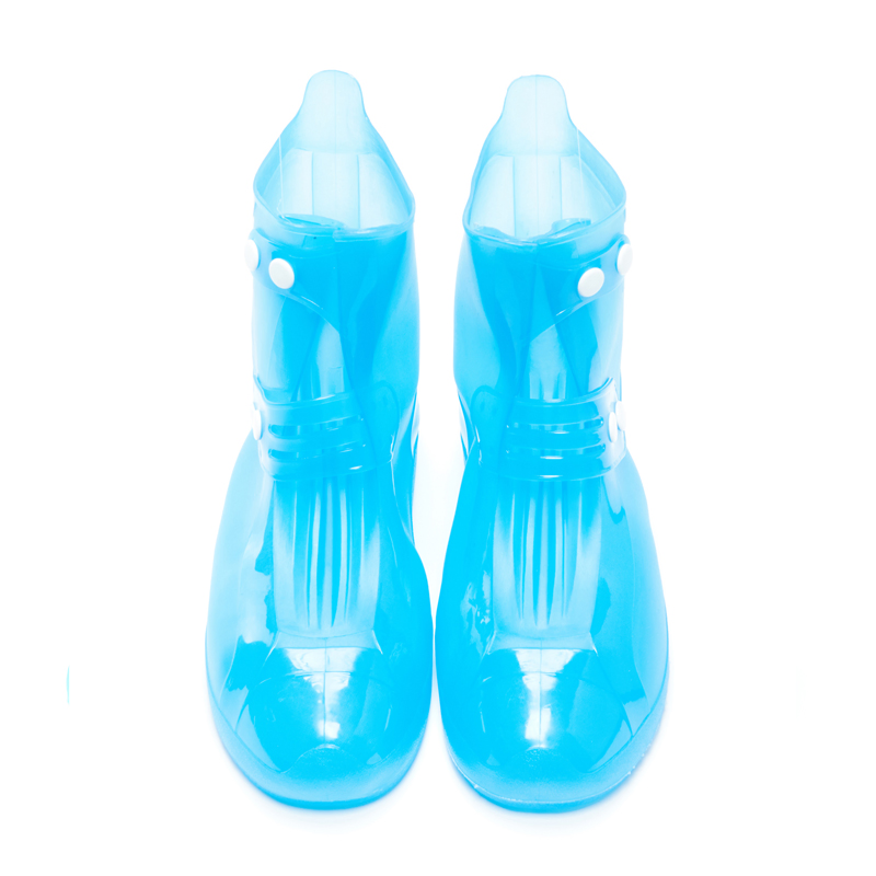 Anti Slip Waterproof Unisex Reusable Blue Fashion PVC Rain Shoes Cover