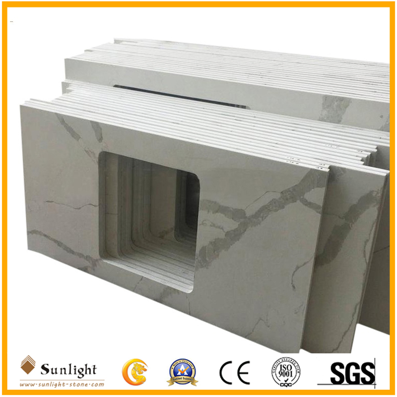 Calacatta White Granite Marble Quartz Kitchen Tops Most Durable Countertops