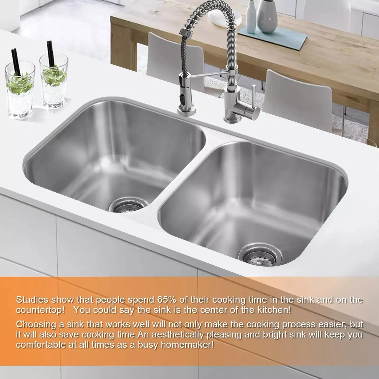Hot-Sale Stainless Steel Kitchen Sink for Kitchen Ware