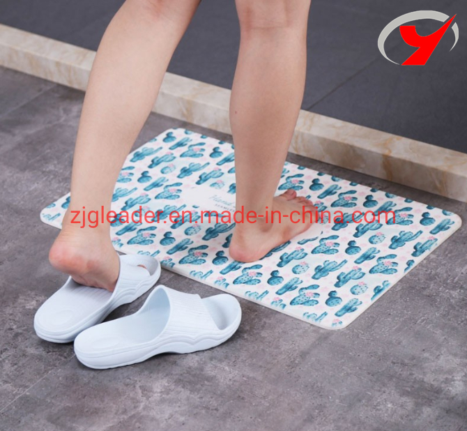 60*39cm Factory OEM Fast Biodegradable Drying Diatomite Mat Bath Mat