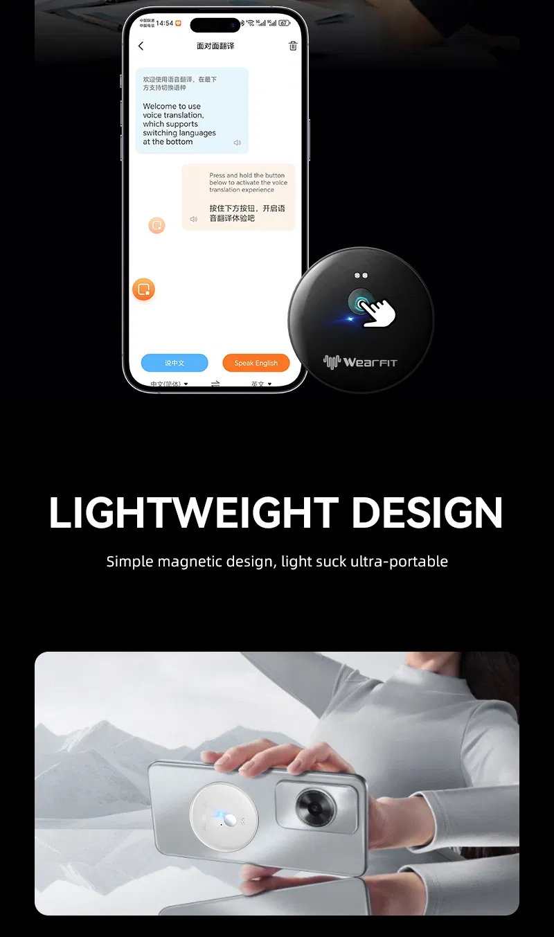 Real-Time Recording, Simultaneous Interpretation One-Click Export Minute Smart Ai Phone Assistant Translator