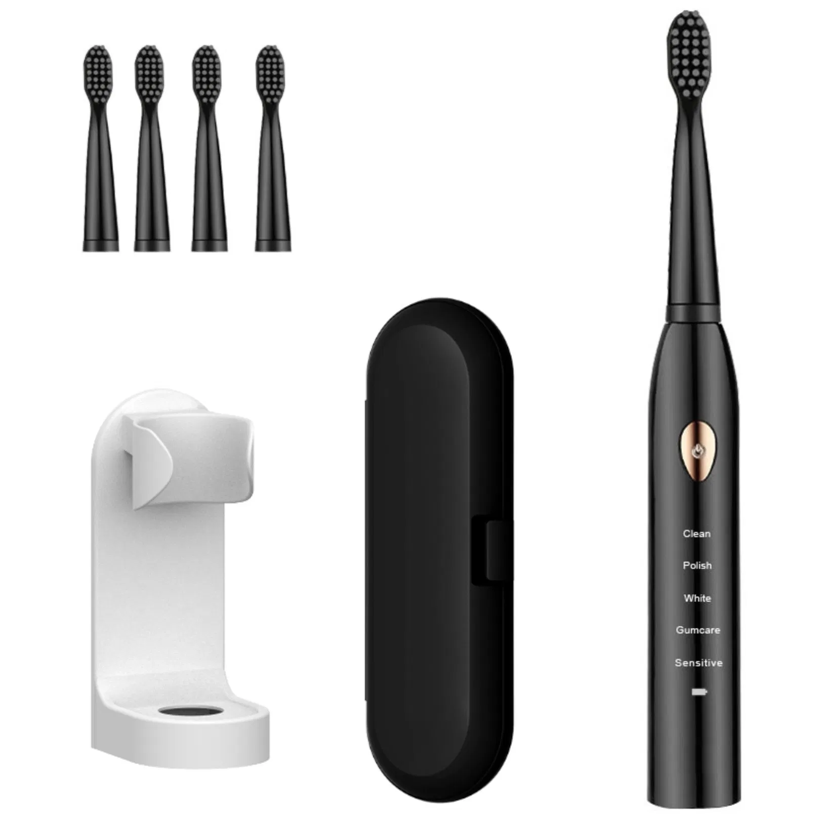 Sonic Soft Bristles Tongue Cleaner Remove Bacteria Floss Tip Battery Powered Toothbrush