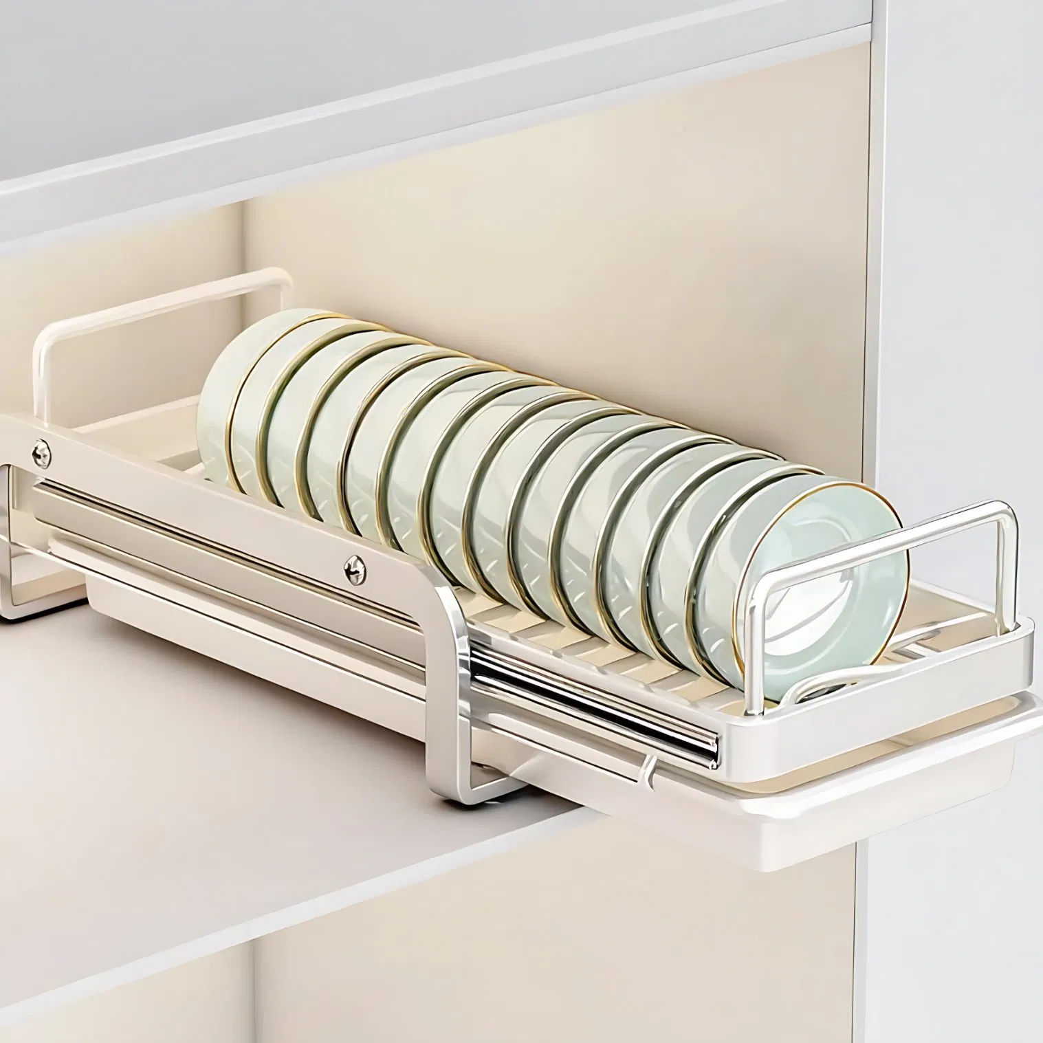 Выдвижная полка для посуды из углеродистой стали