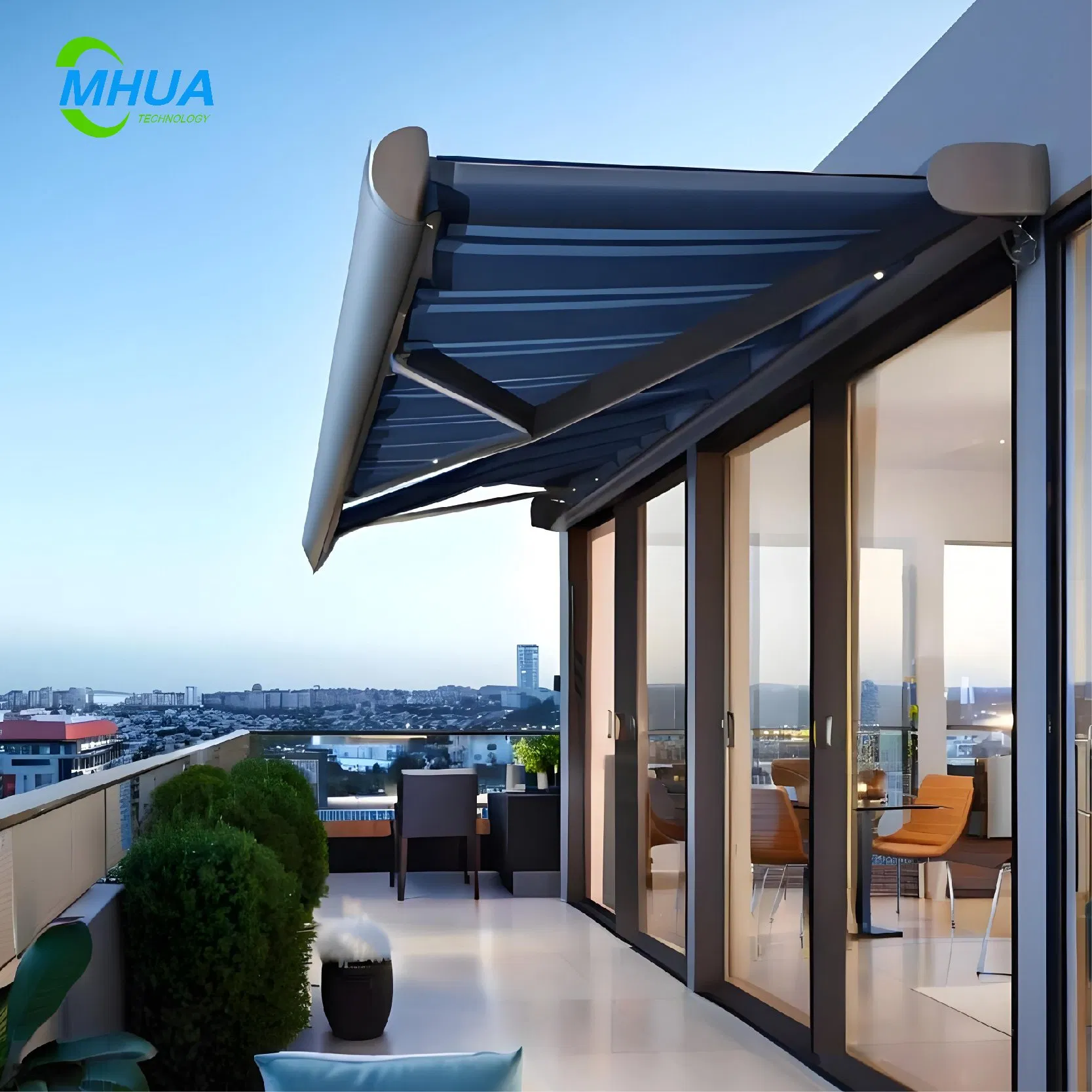 Folding Telescopic Foldable Motorized Patio Cover Sun Shade Awning Retractable Door Window Canopy Patio Awning for Swimming Pool