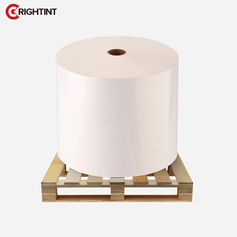 Clear PP flexographic film for transparent bottle vinyl sticker paper roll