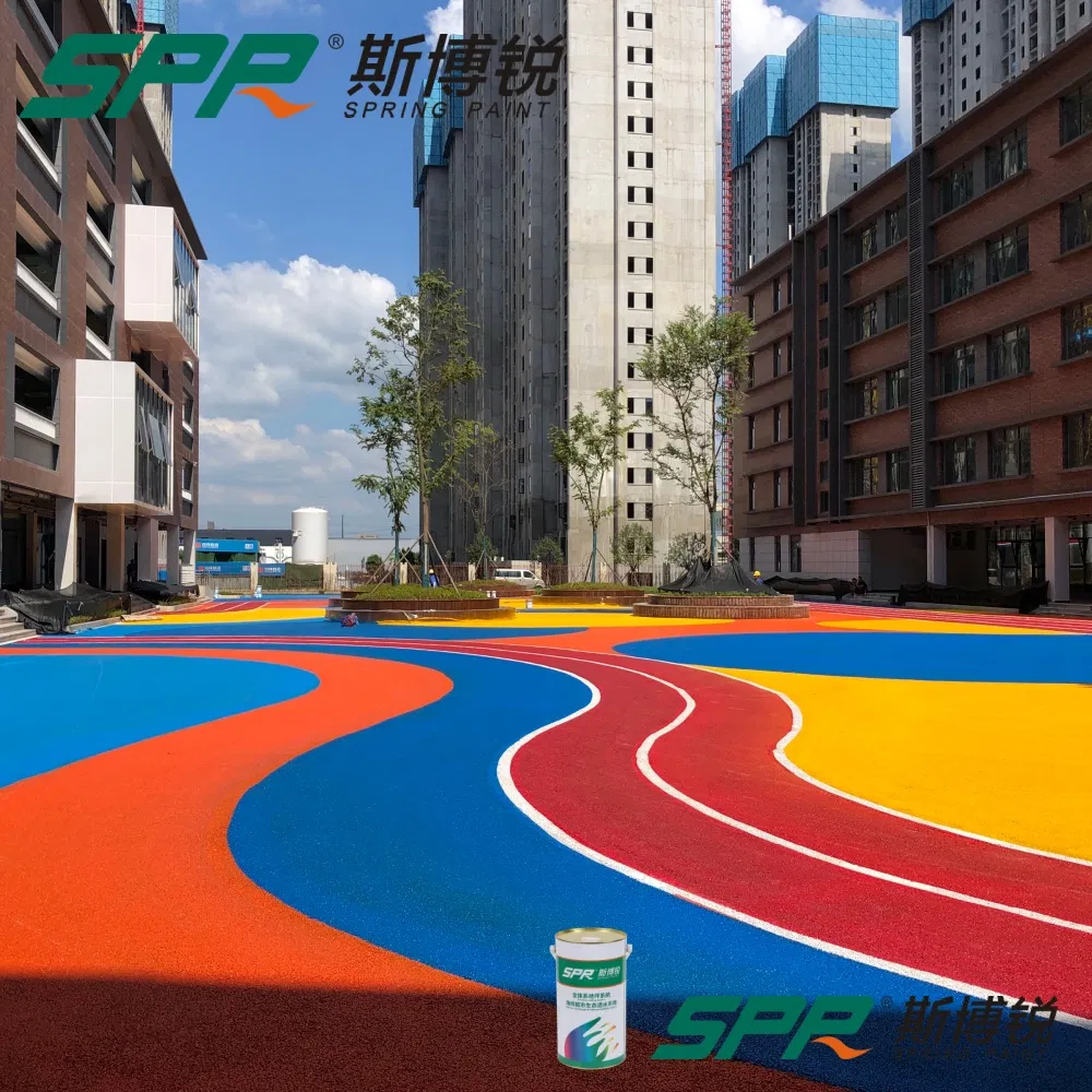 Traffic-Durable Asphalt Pavement Color-Changing Floor for Road Intersection Markings