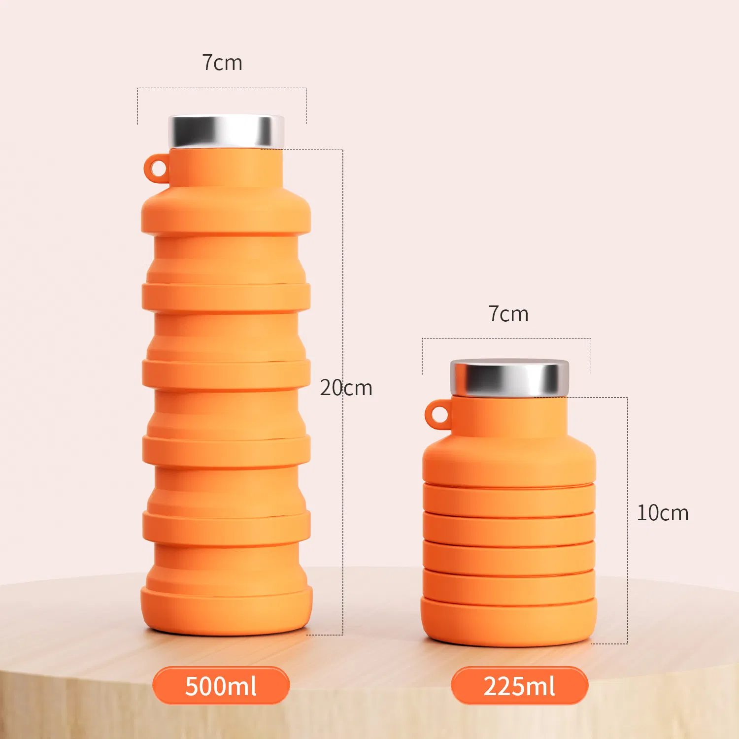Creative Silicone Folding Running Fitness Portable Outdoor Sports Water Bottle
