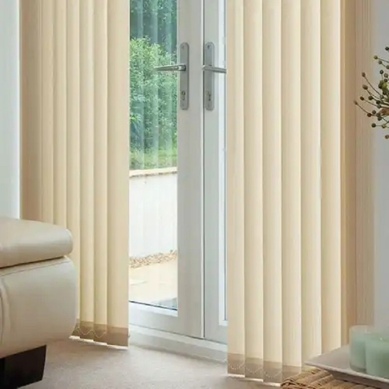 Viskon Designs Home Textiles Pleated Elegant Sheer Fabric Vertical Blinds Dream Curtain