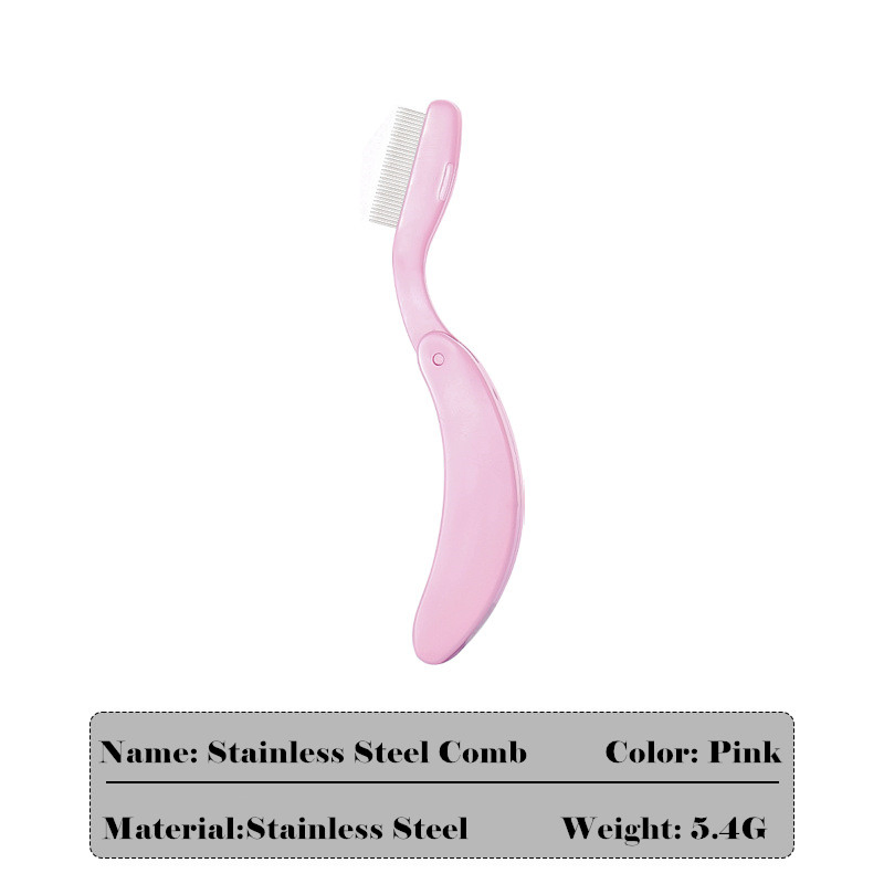 Мини-расческа для ресниц и бровей складная стальная