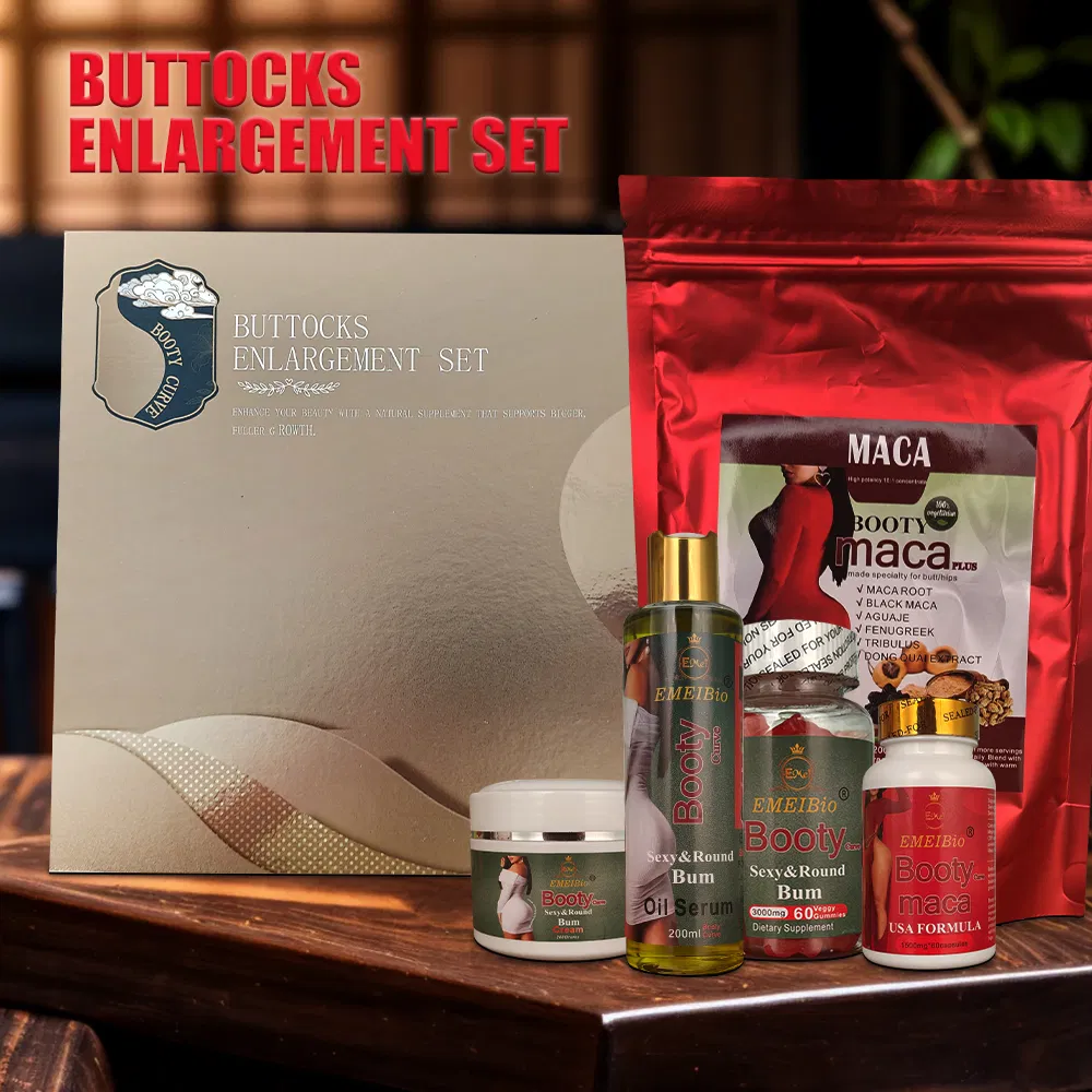 Butt Enlargement Set Private Label Gift Box Packaging Women Butt Lift Bbl Capsule Gummy Powder Oil Cream Enhancement Butt