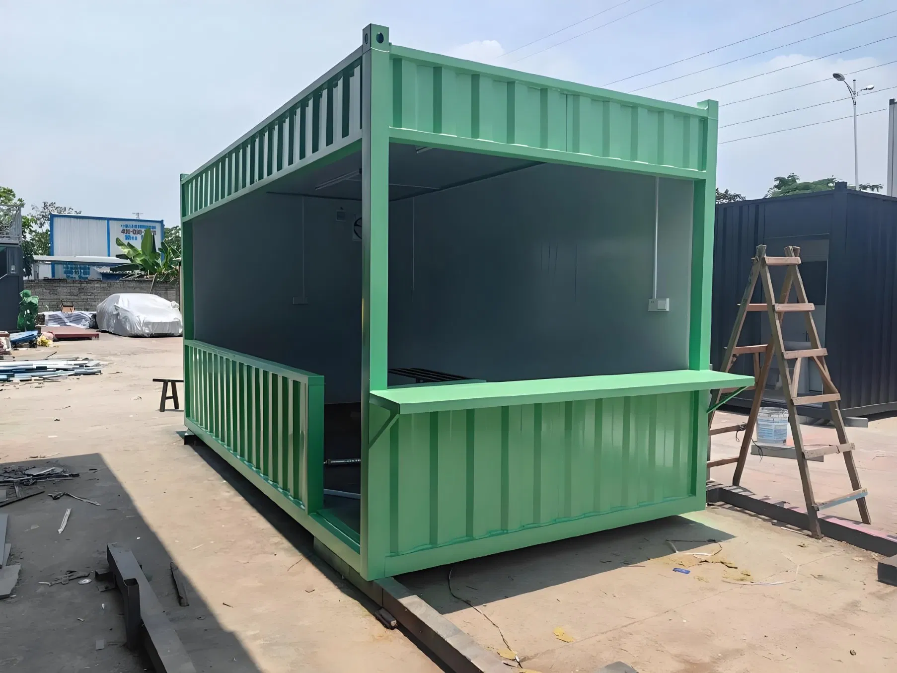 Flat Pack Container House Fast Food Kiosk Container Booth and Shop