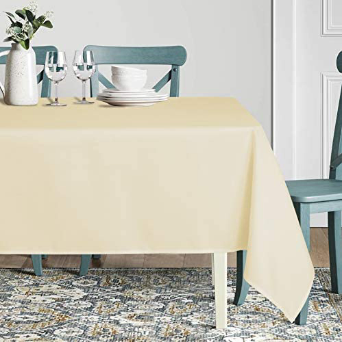 Rectangle Tablecloth Stain and Wrinkle Resistant Washable Polyester Table Cloth Decorative Fabric
