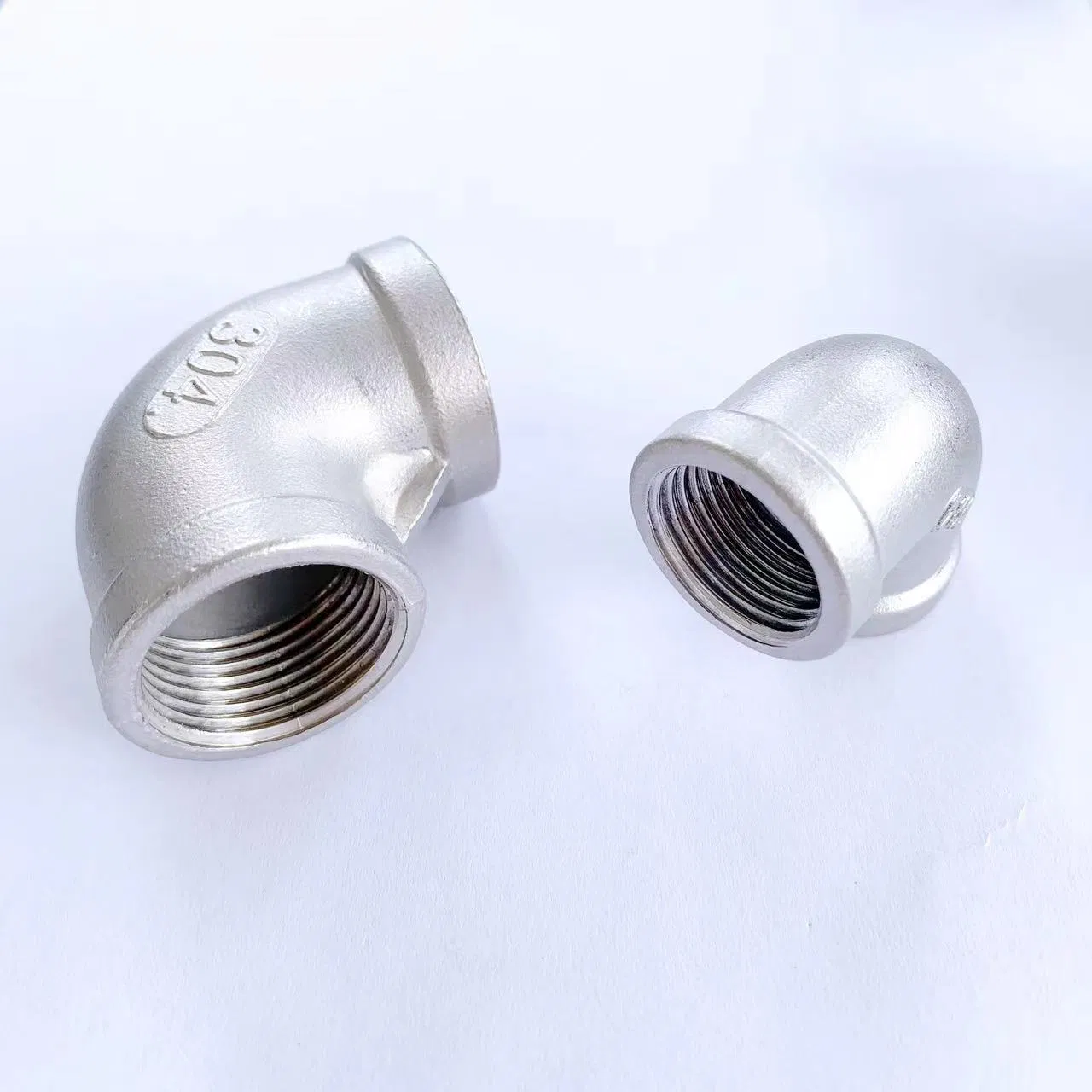 Connecting Water Pipe 201 Stainless Steel 90 Degree Elbows Female Thread