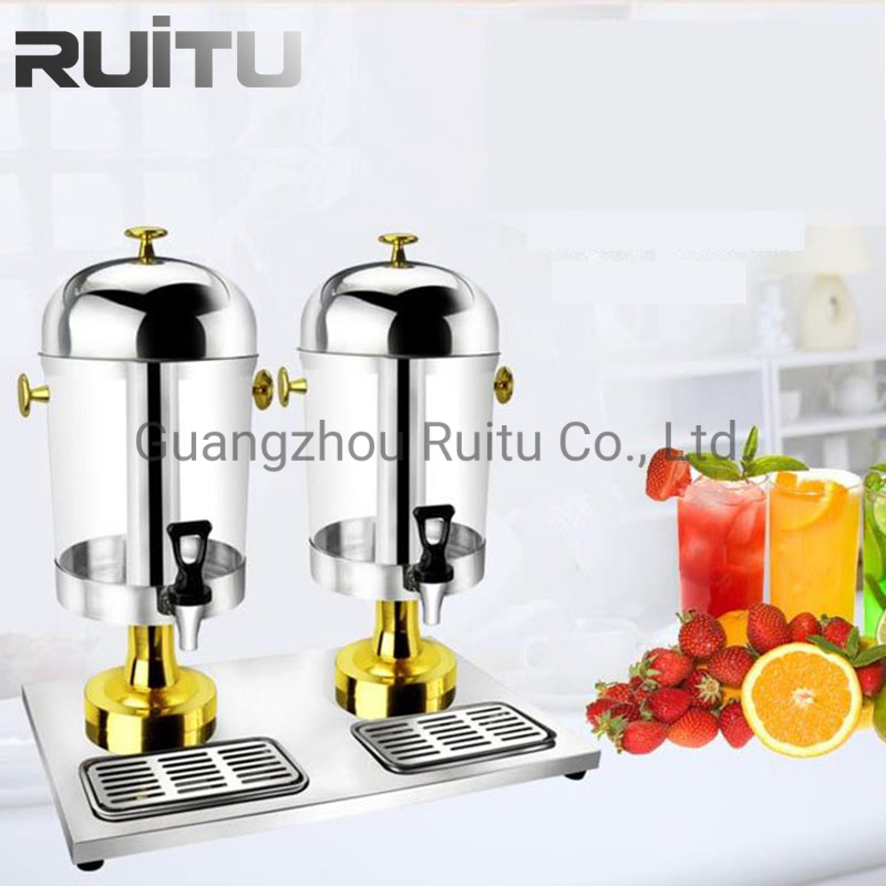 Service Traiteur Buffet Presentoire Cater 2 Compartment Ice Cooler Cold Chilled Liquor Refrigerated Drink Beverage Dispensers with Tap Rose Gold Juice Dispenser