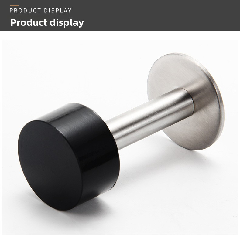 Heavy Duty Stainless Steel Door Stopper with Bumper