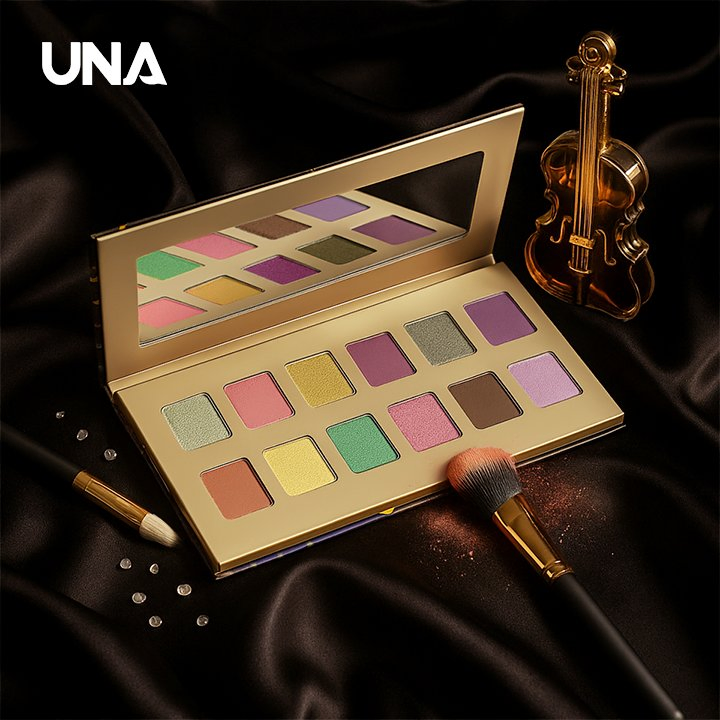 12-Color Lizard Eye Eyeshadow Palette Waterproof Liquid Pressed Pigments with Metallic & Matte Reptile Tones