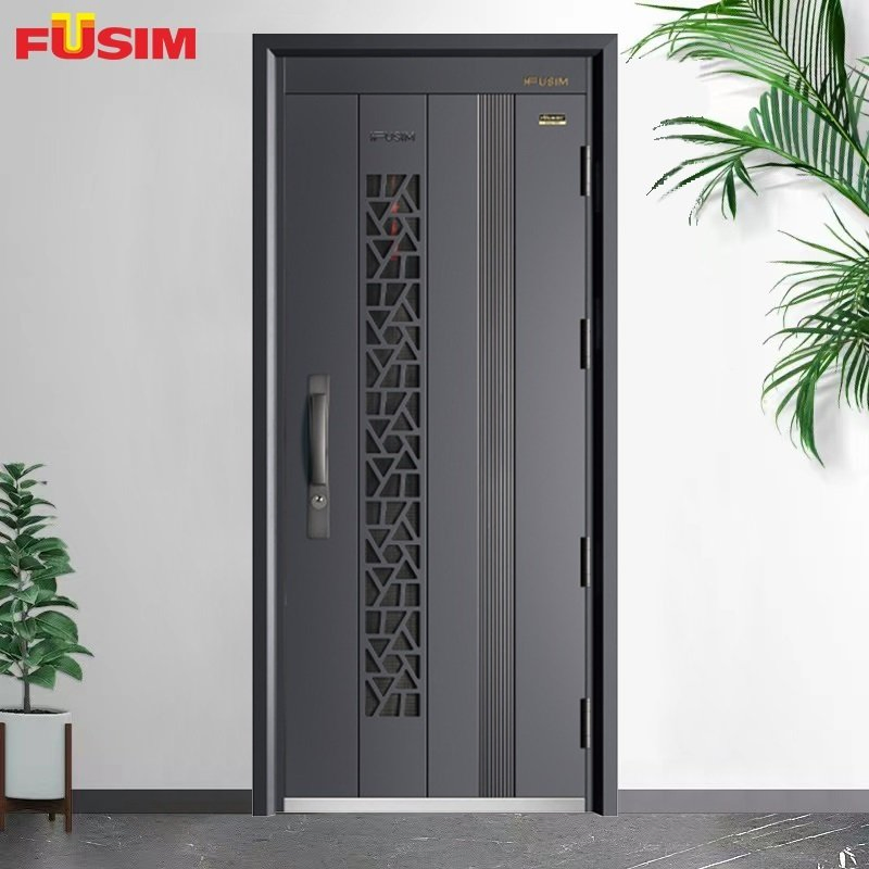 China Factory Fusim Ventilation Galvanized Steel Mesh Doors Steel Grill Door Steel Door