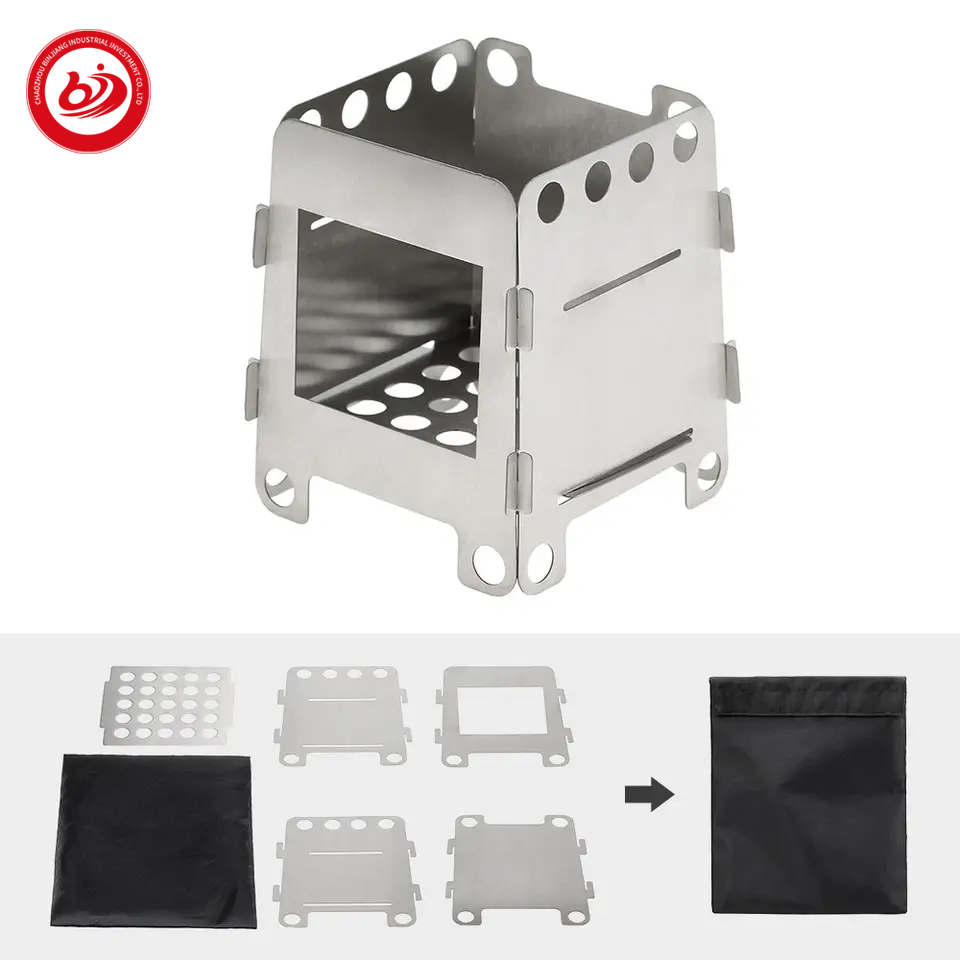 Hiking Accessories Camping Stove Outdoor Titanium Camping Alcohol Tray Portable Portable Folding Portable Wood Stove Camping