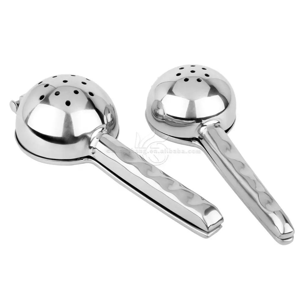 Metal 2-in-1 Lemon Lime Squeezer - Hand Juicer Lemon Squeezer - Max Extraction Manual Citrus Juicer