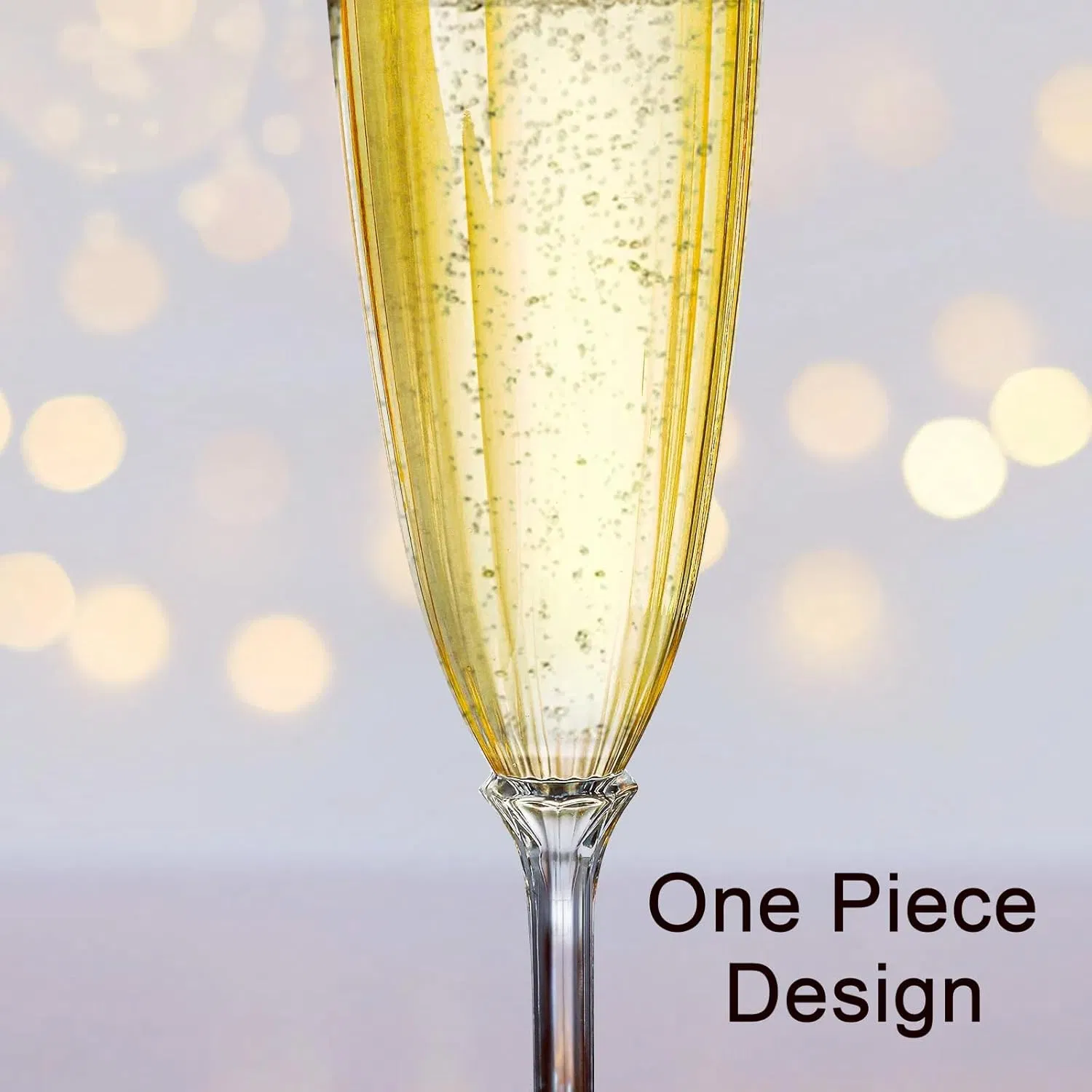 Elegant 6 Oz Clear Plastic Champagne Flutes for Parties