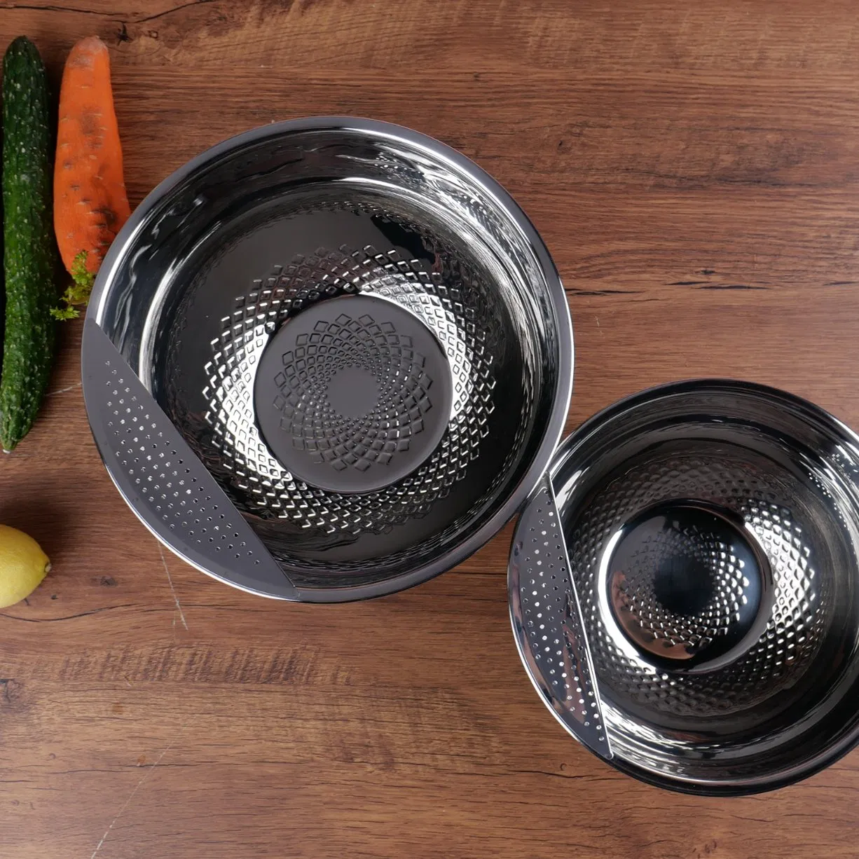 Stainless Steel Draining Bowl - Multi-Purpose Colander & Washing Bowl for Kitchen & Restaurant