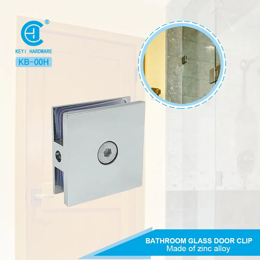 Keyi Metal Kb-03h Zinc Alloy Bathroom Glass Door Clips