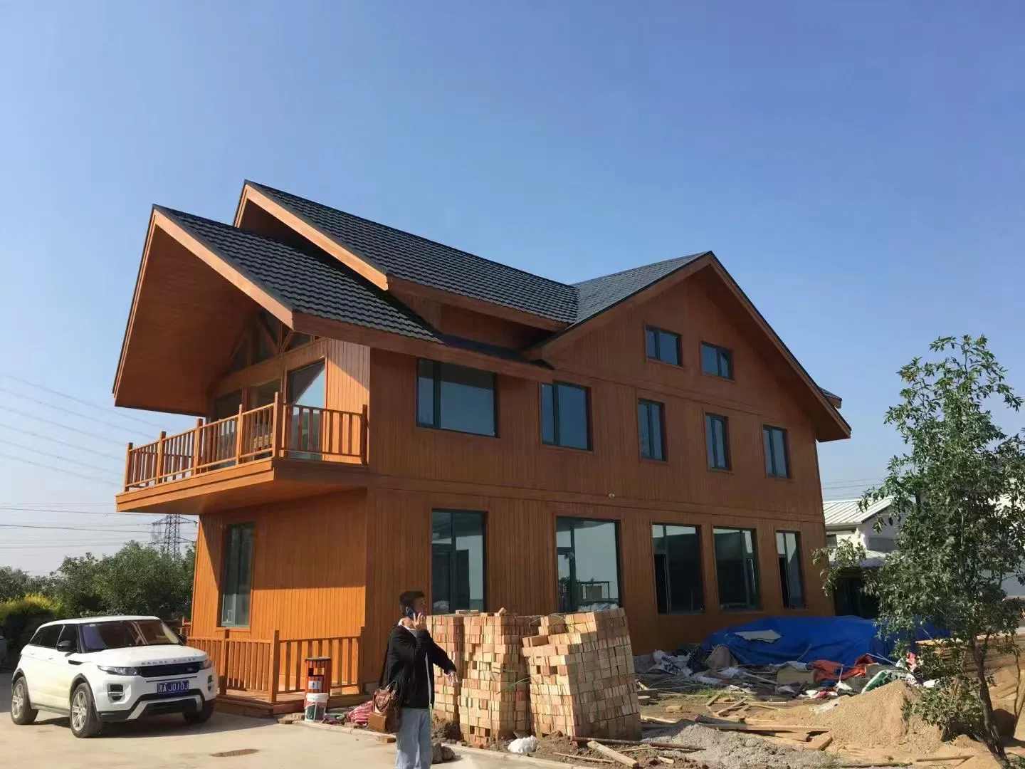 Preservative Wood Log Column Building Material