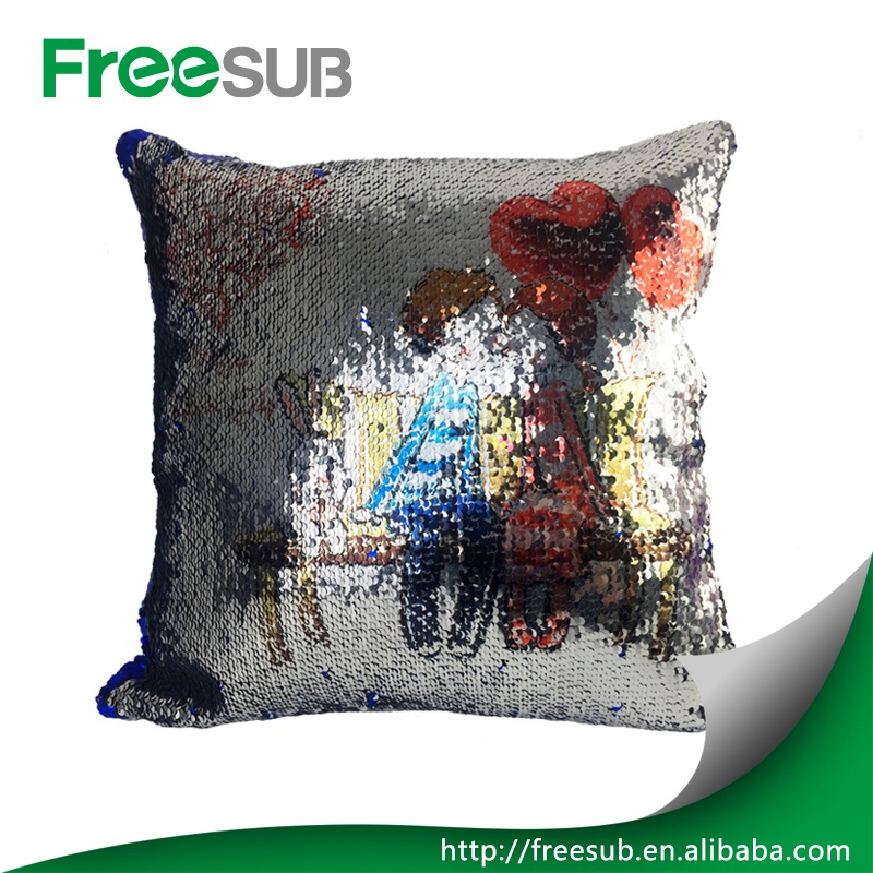 2018 Newest Sequins Bright Sublimation Pillow Case, Home Use Magic Sublimation Pillow