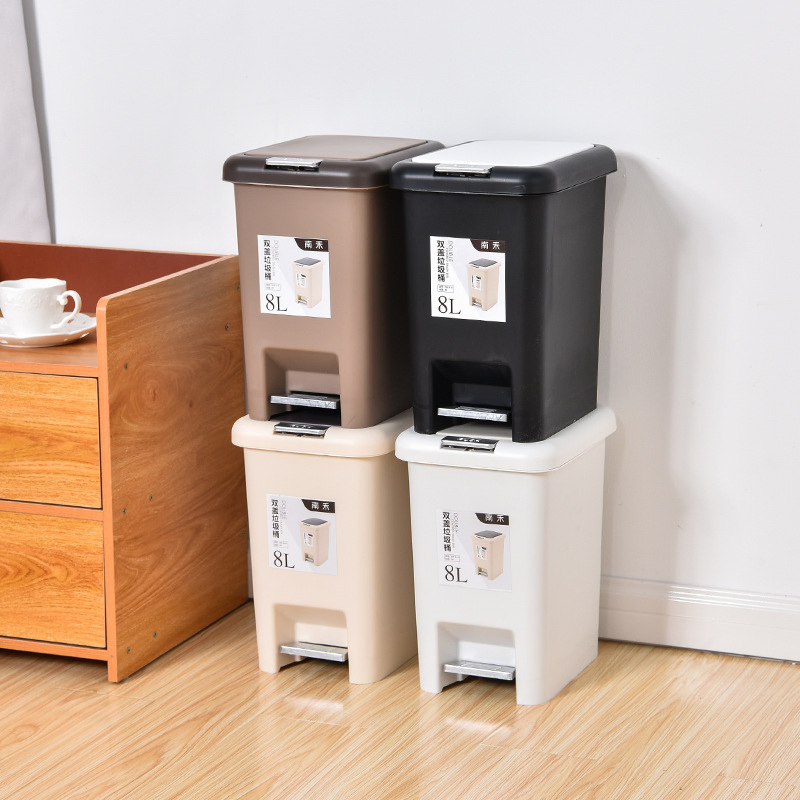 Педальное ведро для мусора с крышкой, 49x30x20.5 см