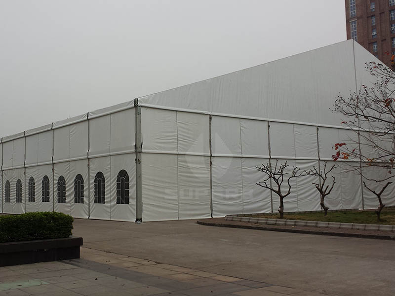 Custom Large Aluminum Frame Curve Marquee Canopy Tent for Tennis Court Roof
