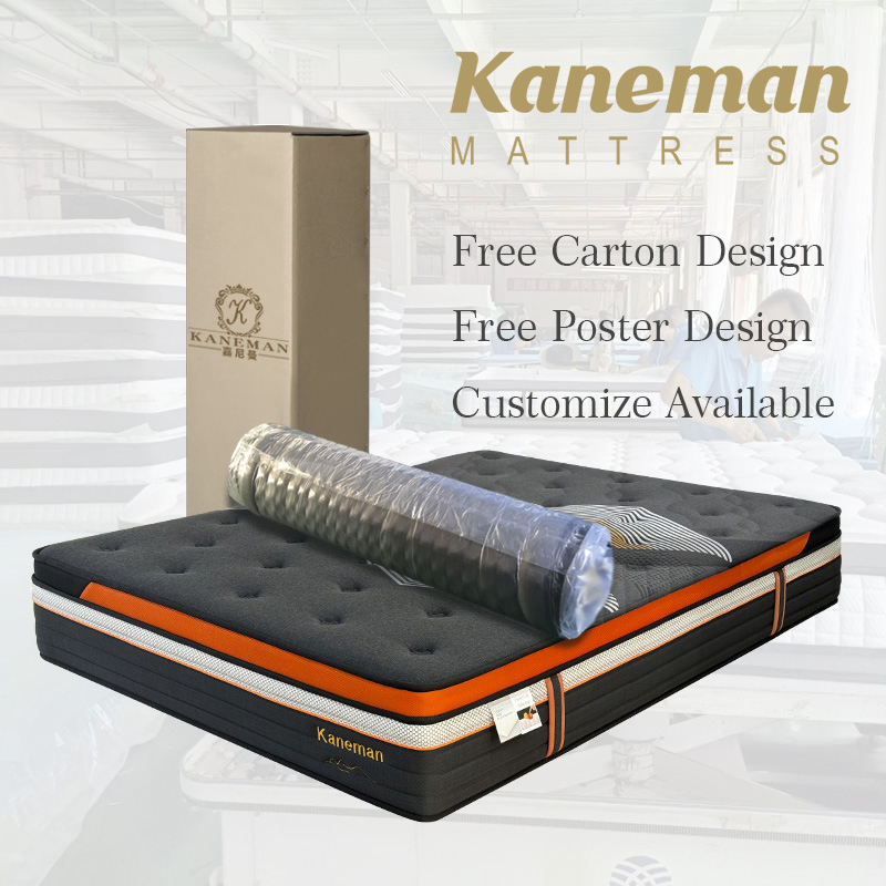 Eco Friendly Queen King Size Hybric Bedroom Pocket Spring Mattress in-a-Box