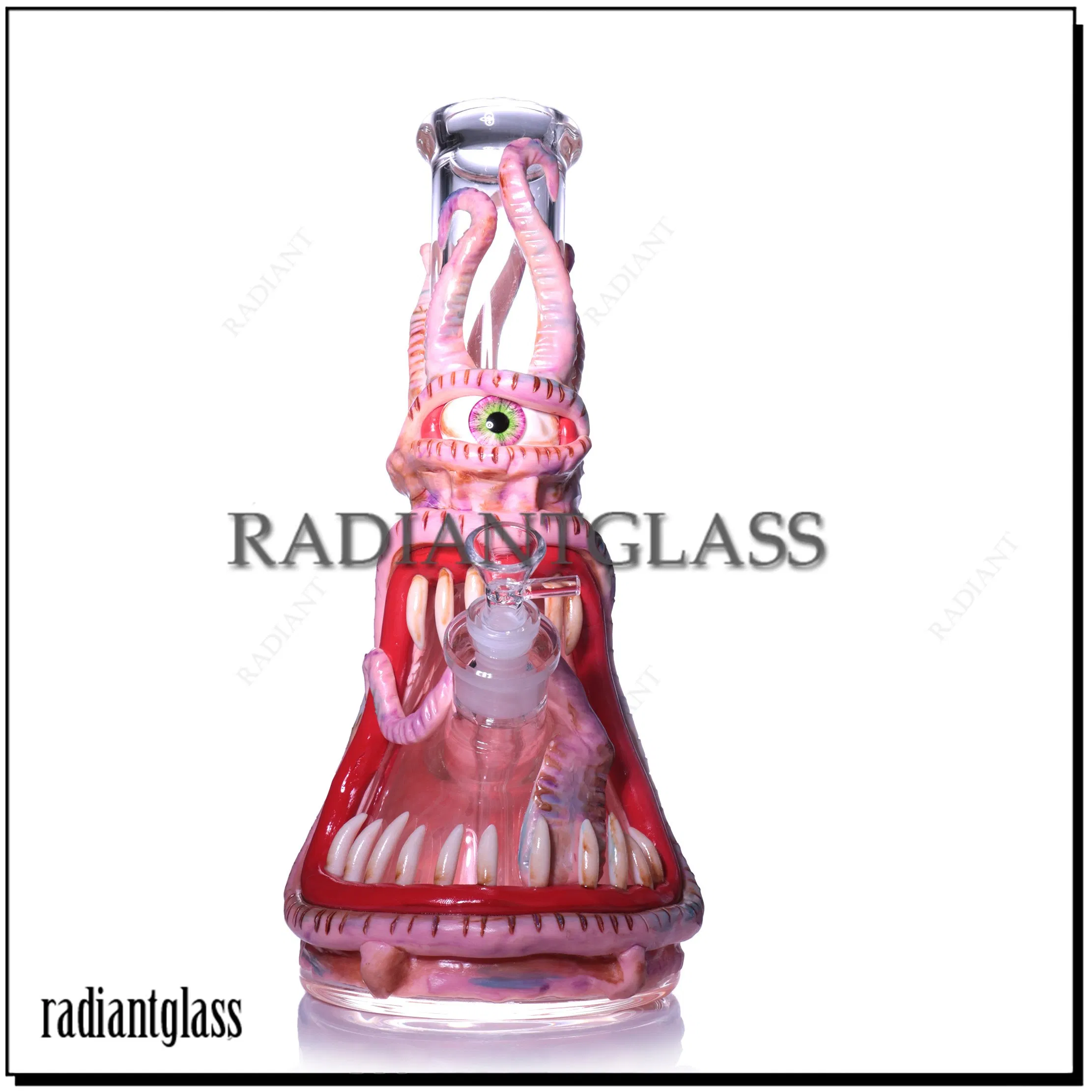 Single Eye Glass Water Pipe for Smoking with 14male Bowl Glass Smoking Pipe