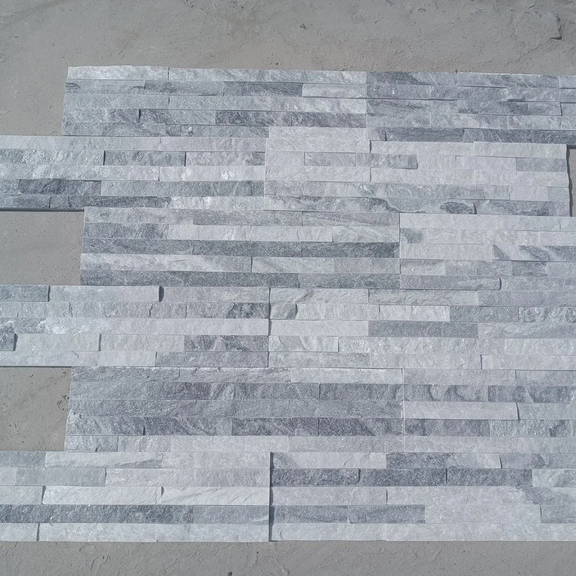 Cloudy Grey Ledgestone Slate Stacked Stone for Cultural Wall Panel Wall Cladding