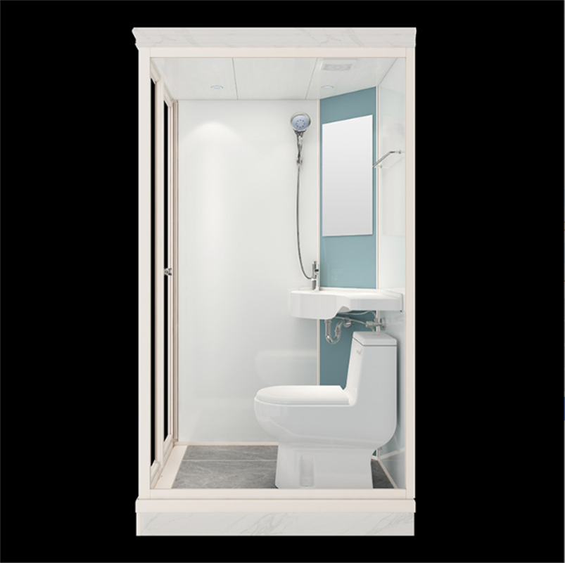 Modern Prefab Bathroom Pods: All-in-One Integrated Bathroom Units with Tempered Glass, Heavy Aluminum Frame, Waterproof Function, and Odor Prevention