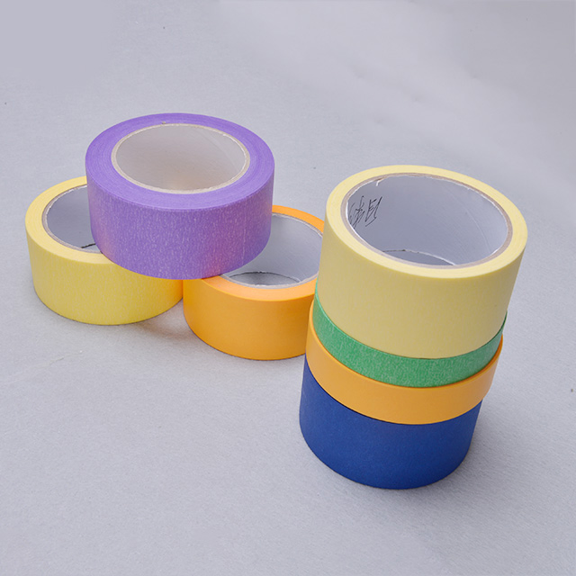 High Temperature Crepe Paper Colorful Adhesive Jumbo Roll Masking Tape