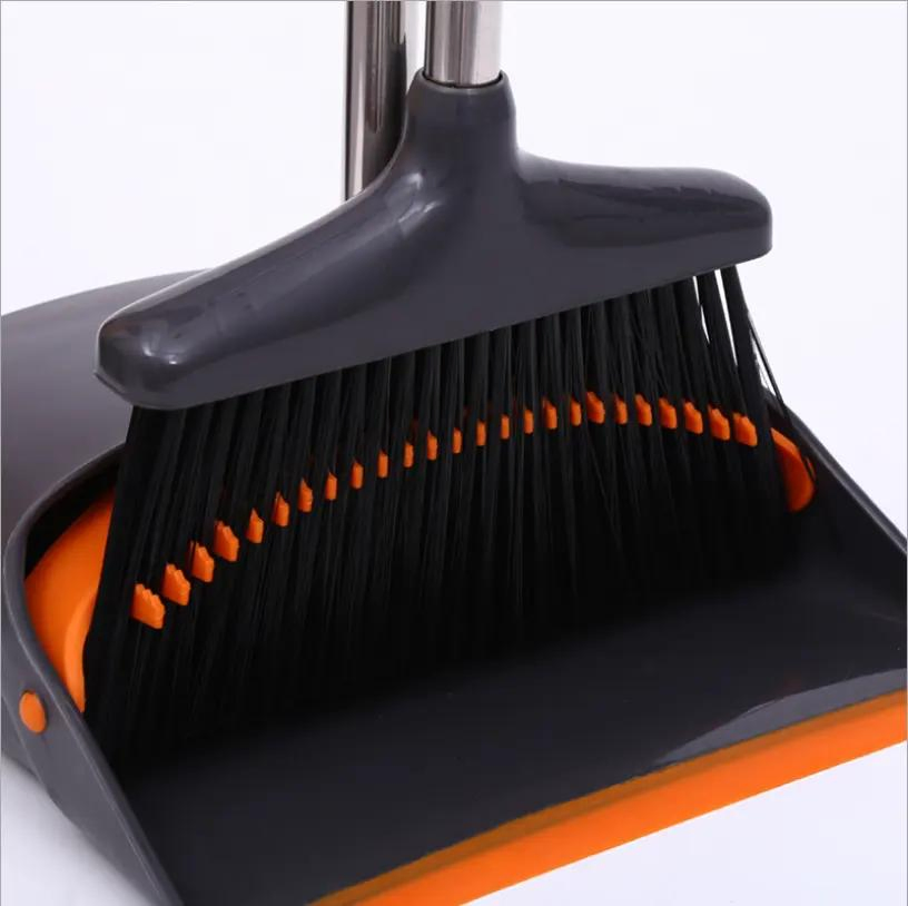 Broom and Dustpan/Dustpan with Broom Combo with 83" Long Handle for Home Kitchen