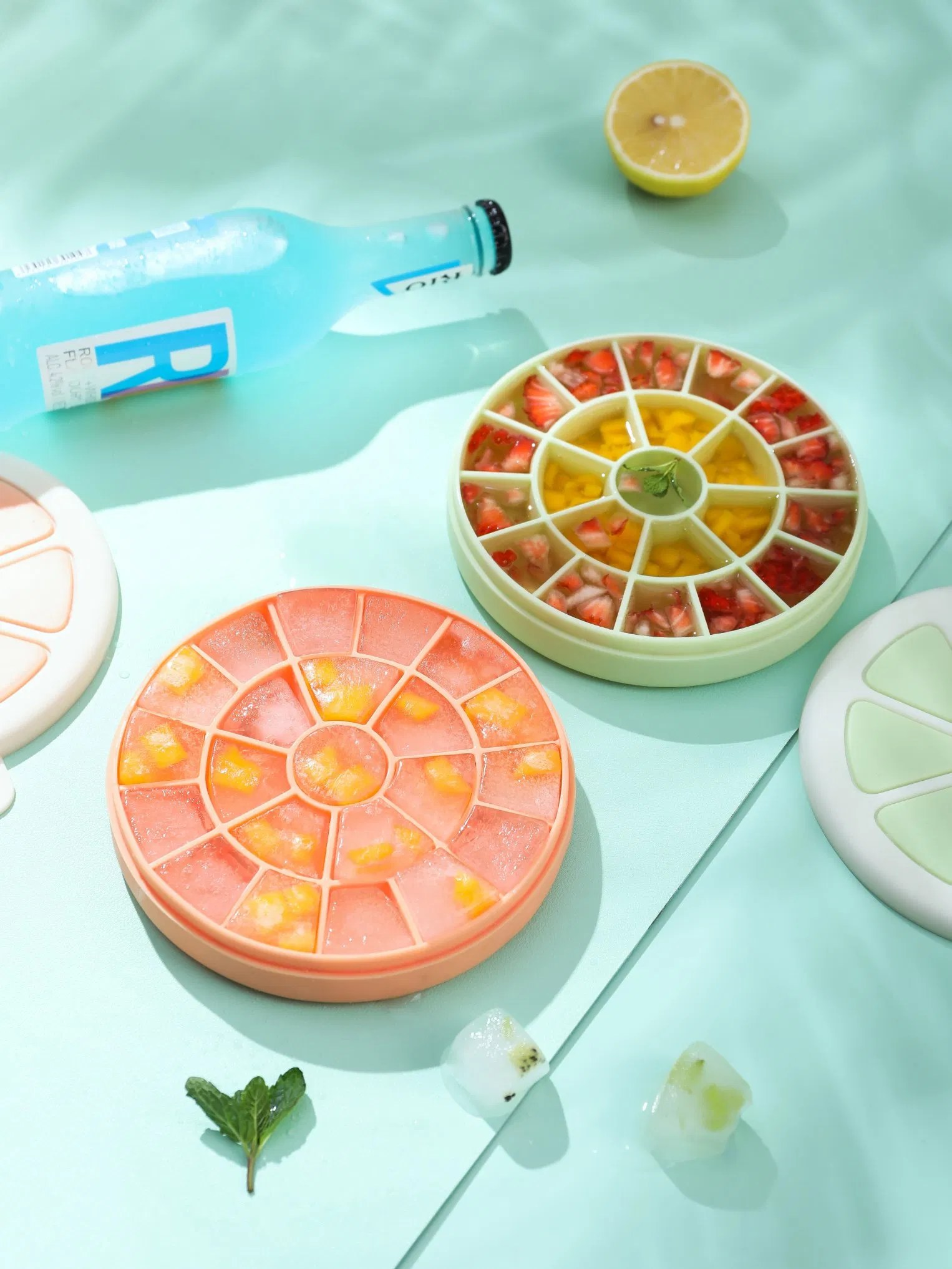 Силиконовая форма для льда с крышкой, 21 ячейка