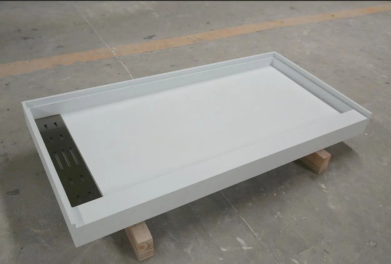 Custom Size Artificial Solid Surface Stone Deep Shower Tray Shower Base