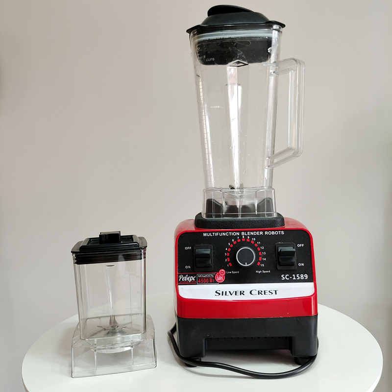 Heavy Duty 2 Cups Silver Crest Blender Sc-1589 Blender Fufu Yam 4500W Multifunction Blender Robot Commercial Food Fruit Juice 2 in 1 Silver Crest Blender 5000W
